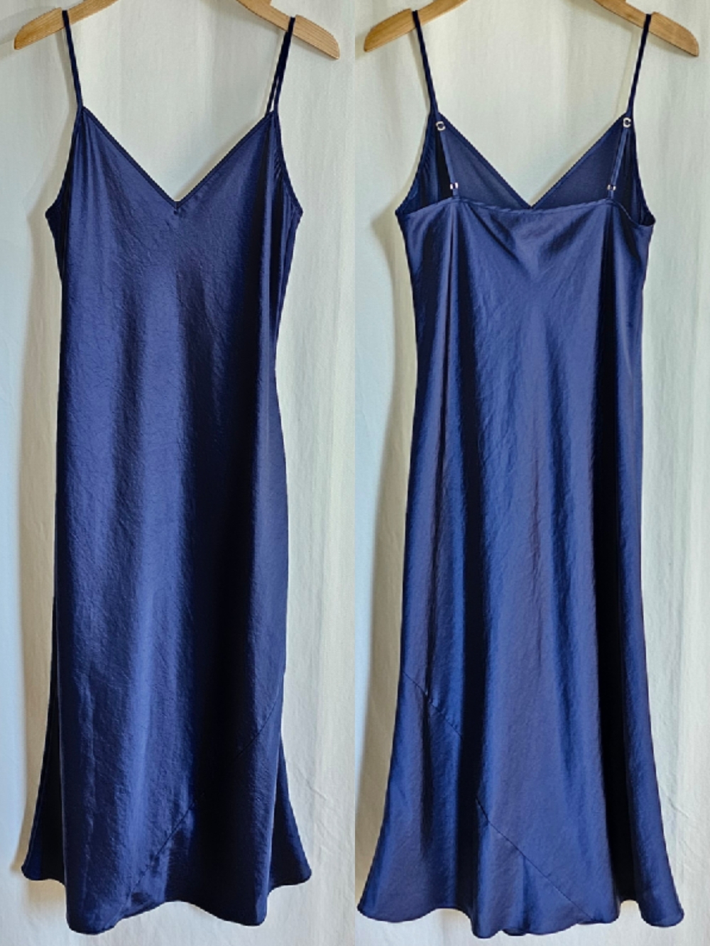 Aritzia Wilfred Admiral Navy Blue Only Slip Dress - Picture 6 of 16